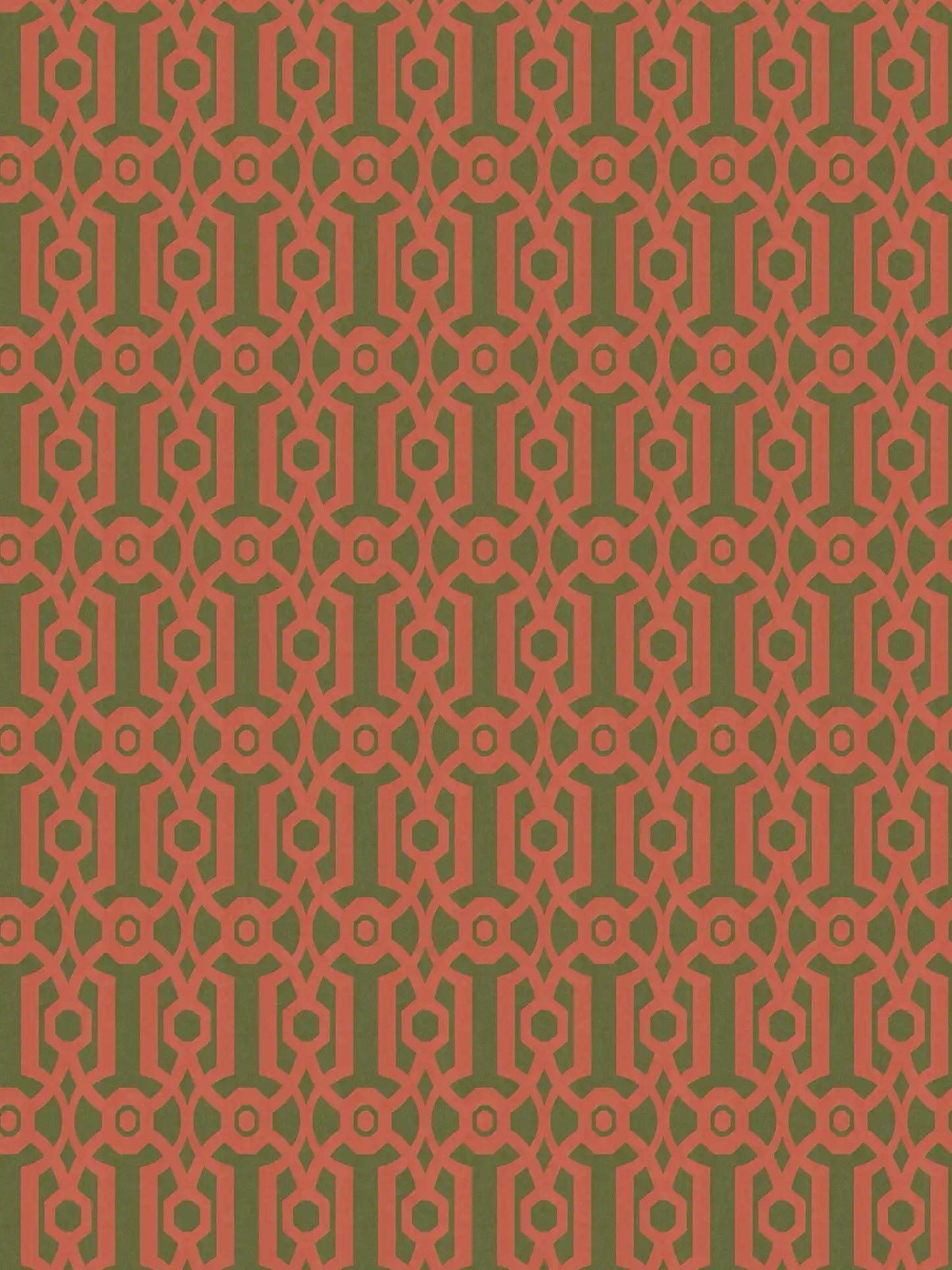Baroque Pattern Wallpaper - Red
