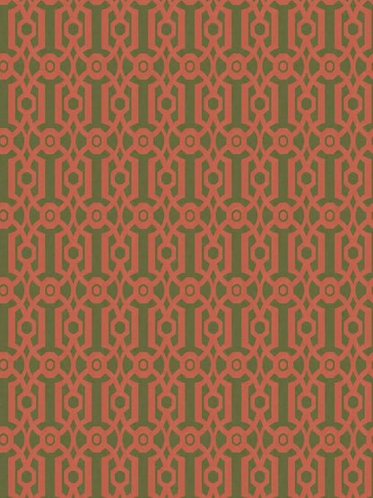 Baroque Pattern Wallpaper - Red