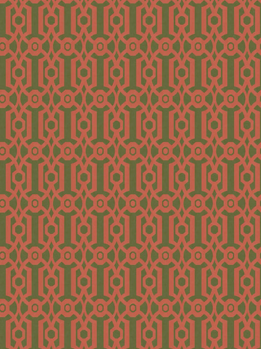 Baroque Pattern Wallpaper - Red