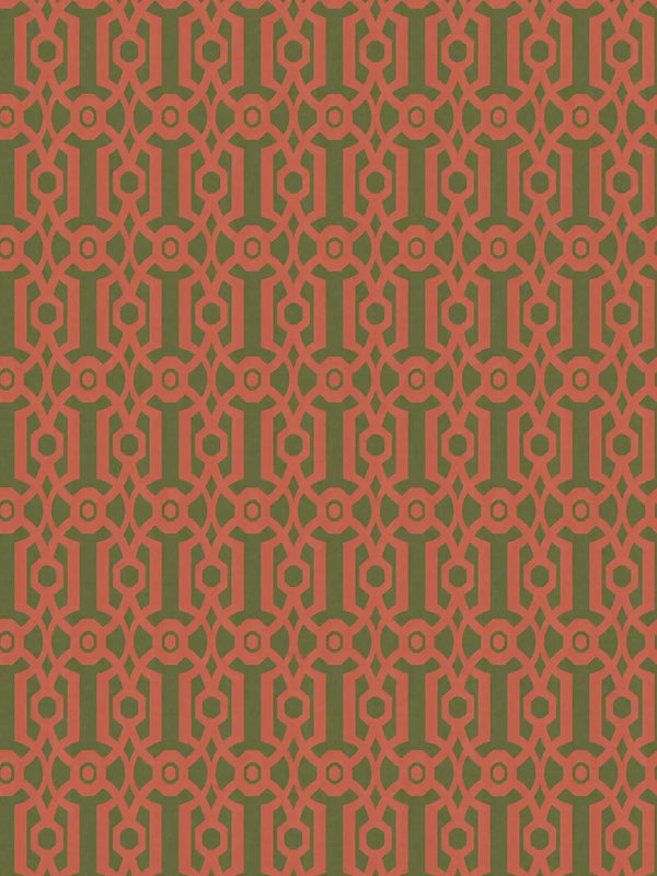 Sample - Baroque Pattern Wallpaper - Red