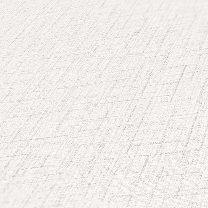 Textile Texture Wallpaper - Grey/White - Discontinuing