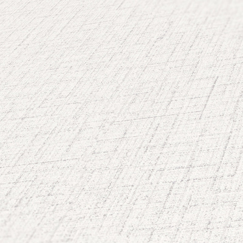 Textile texture wallpaper - Grey/White