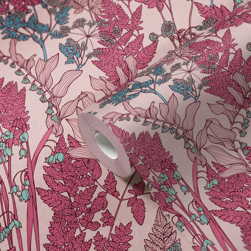 Floral Wallpaper - Pink