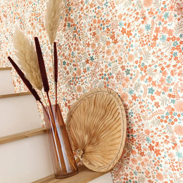 June Flower Power Wallpaper - Orange