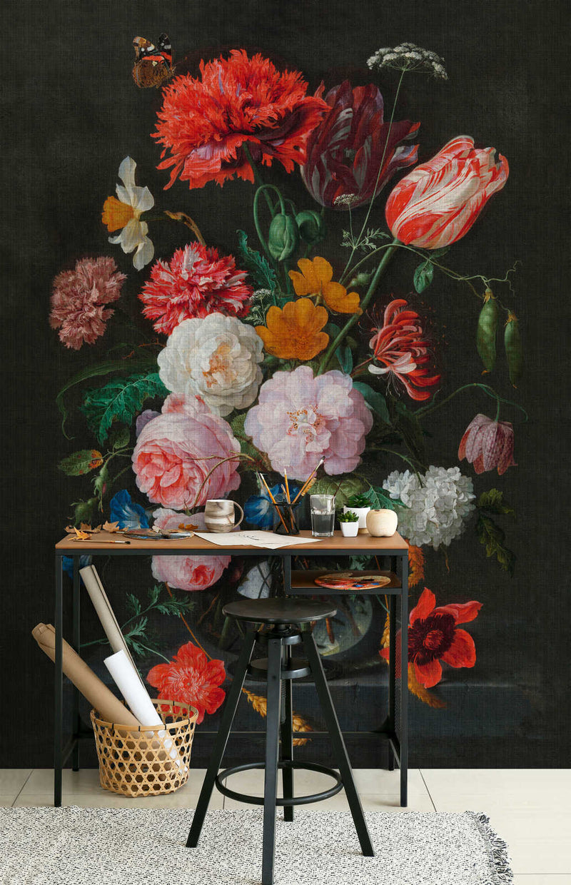 Artists Studio 4 - Flowers Still Life With Roses Mural (Walls by Patel 3 Collection)