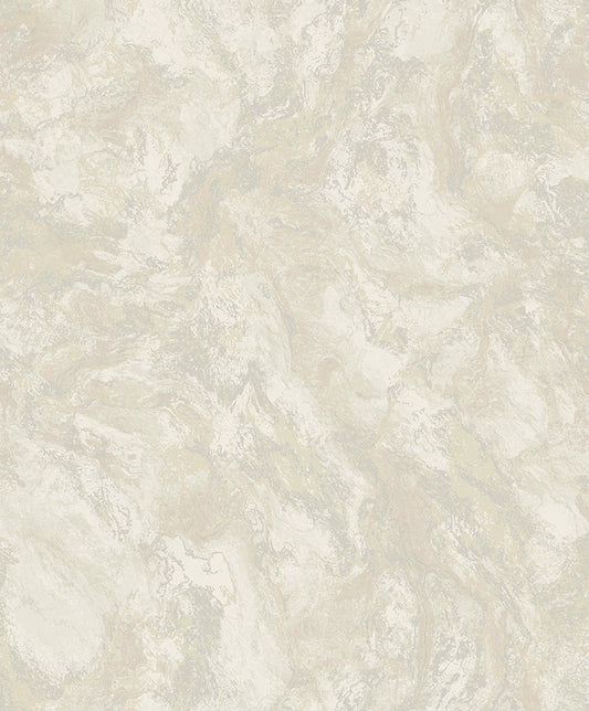 Champagne marble-effect wallpaper with glass-bead detail - flat pattern detail