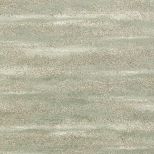 Sample - Horizon Glass Beads Wallpaper - Sage