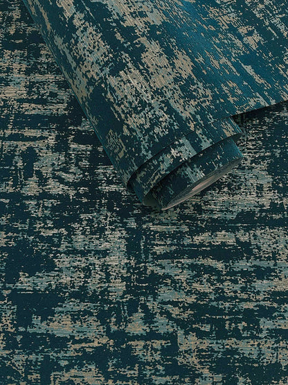 Brindle Flock Wallpaper - Brindle Flock Teal