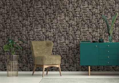 Brindle Flock Wallpaper - Brindle Flock Black