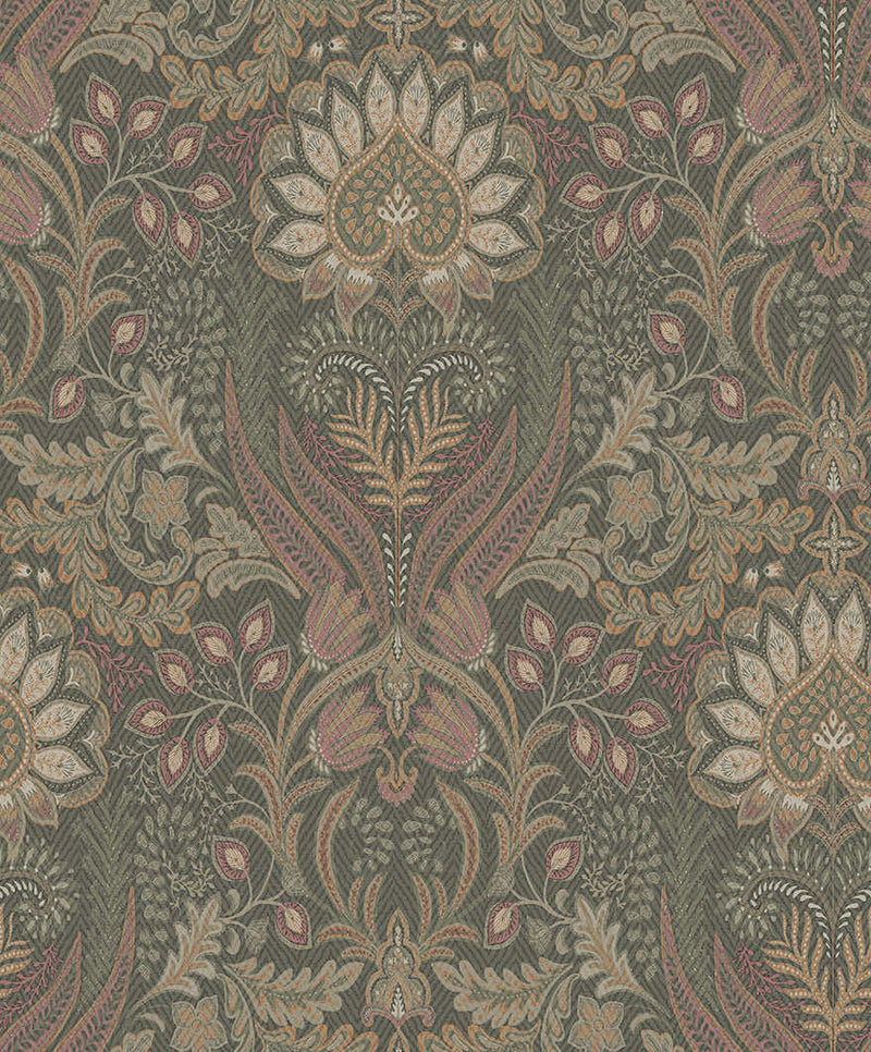 Tahani Damask Bead Wallpaper - 2 Colours