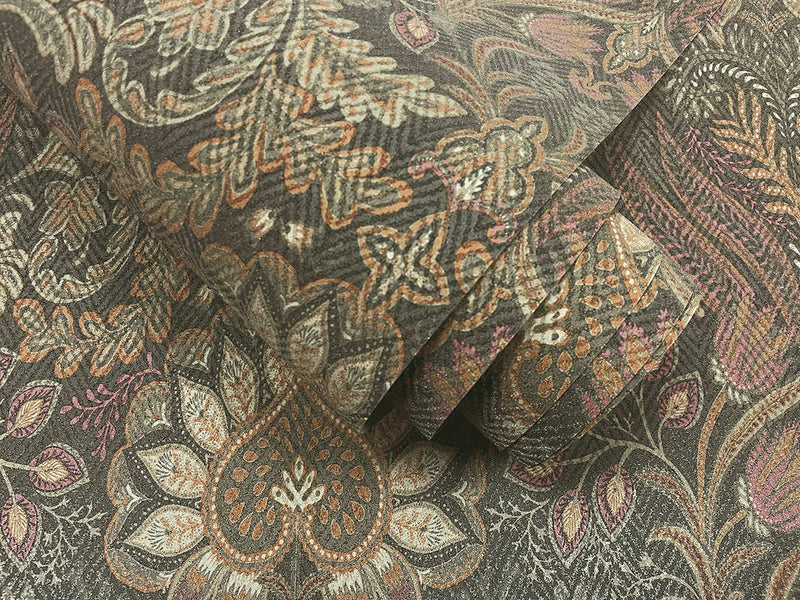 Tahani Damask Bead Wallpaper - 2 Colours