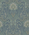 Tahini Damask Bead Wallpaper - Blue - Discontinuing