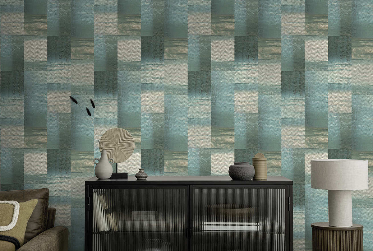 Aoraki Glass Bead Wallpaper - Blue - Discontinuing