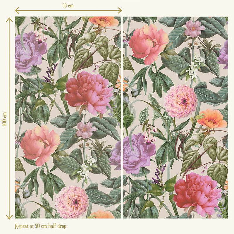 Botanicus - Large Blossoms Wallpaper - Cream