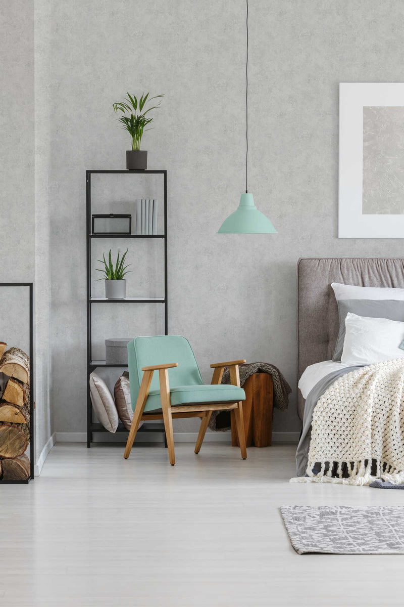 Plaster look wallpaper - Silver