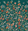 Imperial Gardens Wallpaper Hybrid Mural-Teal