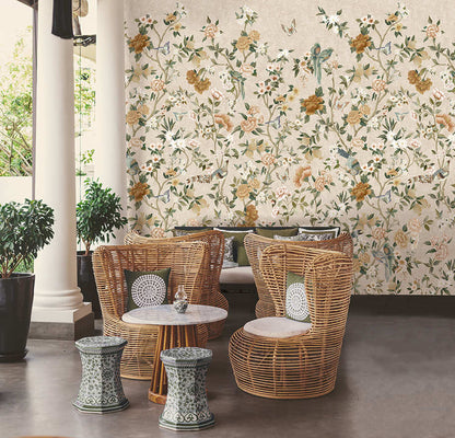 Imperial Gardens Wallpaper Hybrid Mural-Neutral