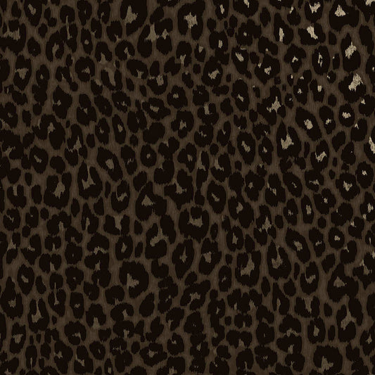Makucha Flock Velvet Wallpaper - Umber