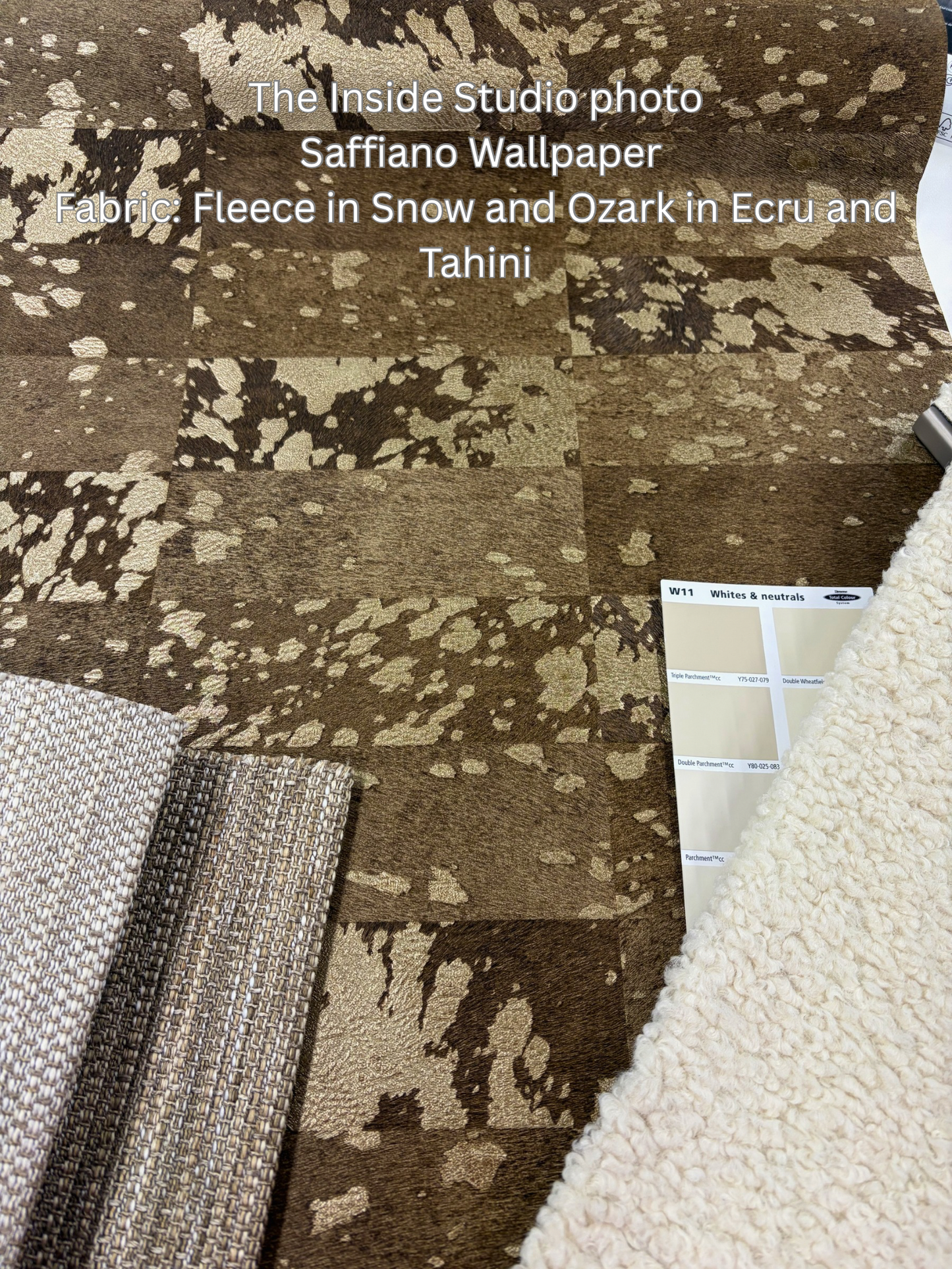 Saffiano Wallpaper - Gold Metallic