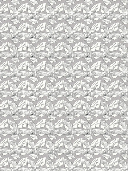 Deco Fanfare Heavy Weight Wallpaper  - Grey