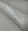 Stardust Art Deco Wallpaper - White Gold