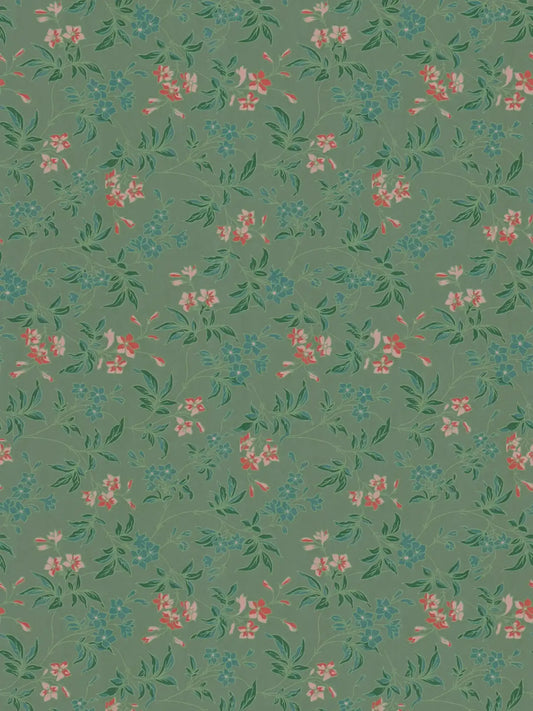 Jasmin - Floral Wallpaper - Green