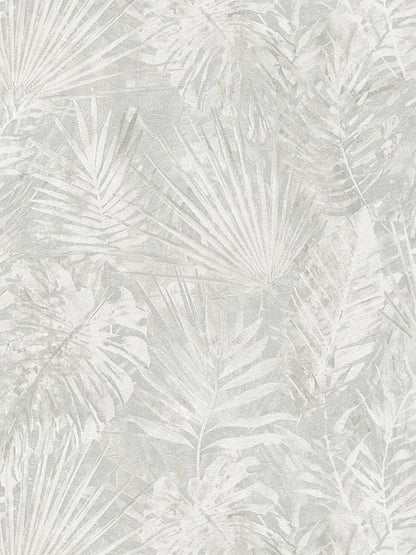 Forest Frame - Leaves Wallpaper - Slate Grey