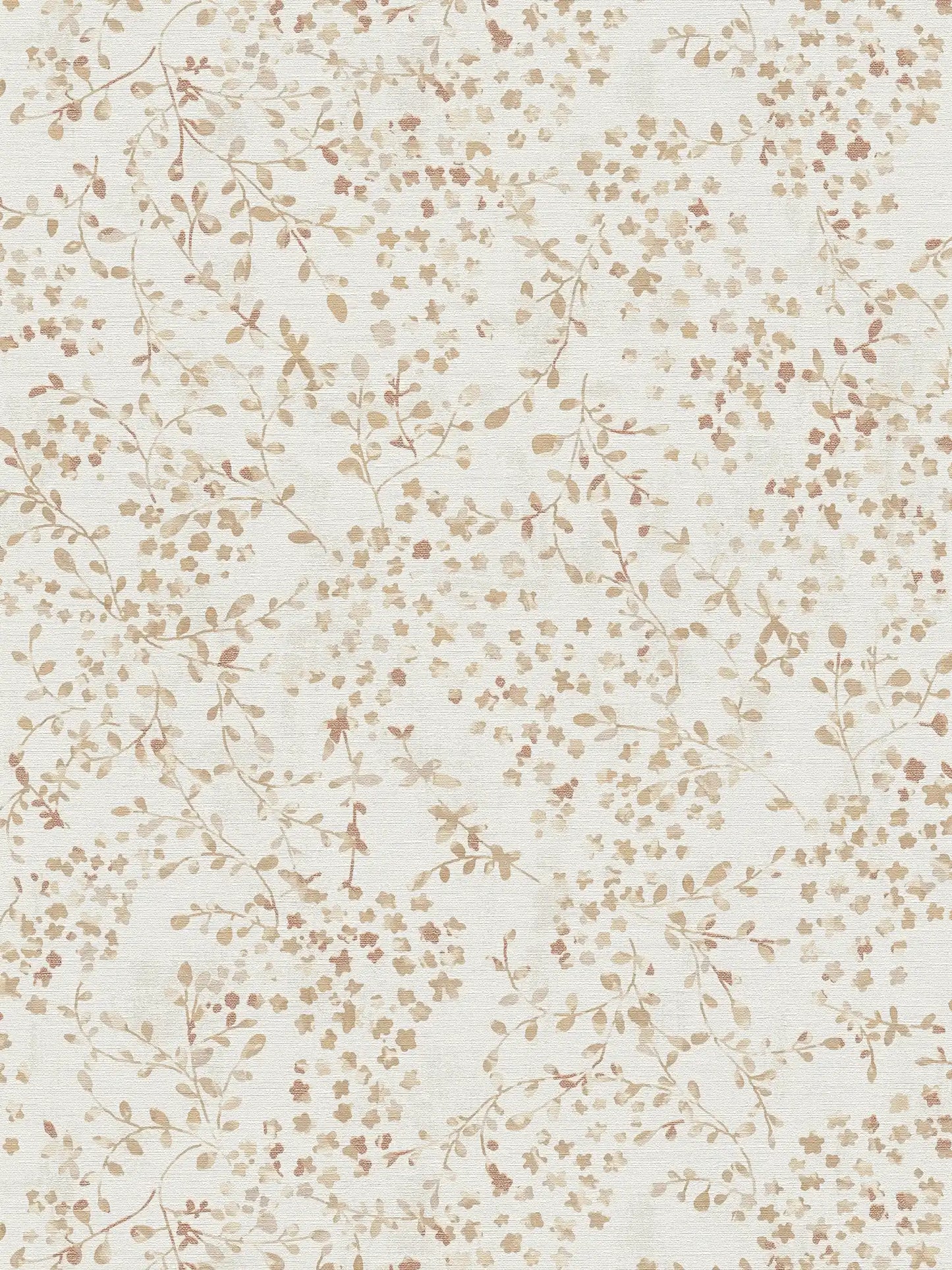Sample - Tiny Tendrils Wallpaper - Cream, Beige, Brown
