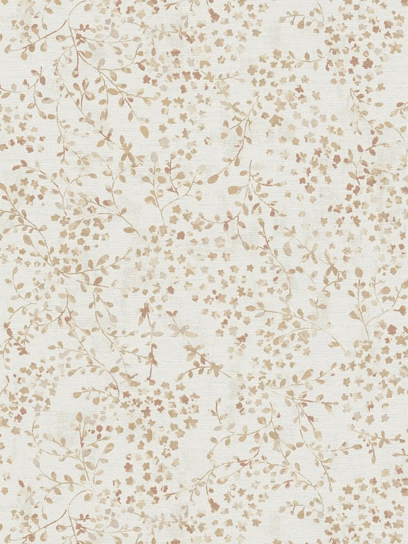 Sample - Tiny tendrils - creame, beige, brown