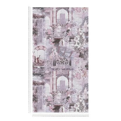 Echoes of Heritage - Vintage Wallpaper - Grey