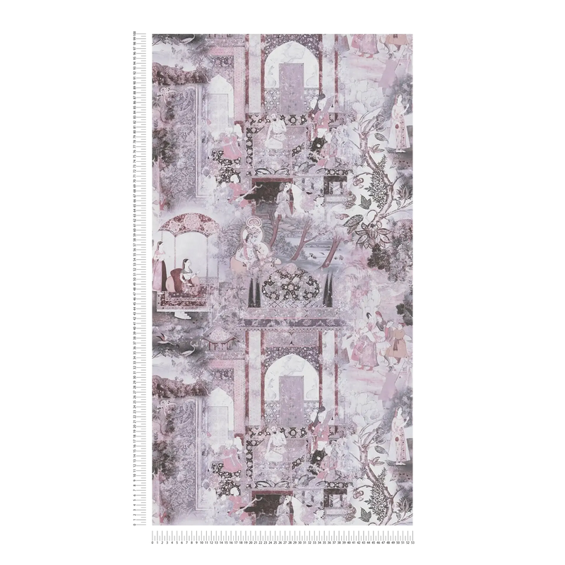 Echoes of Heritage - Vintage Wallpaper - Grey