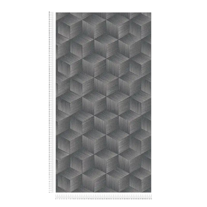 Modern Cubes - Geometric Wallpaper - Granite