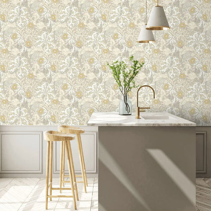Seaweed Garden Wallpaper - Ohpopsi - Fossil Grey