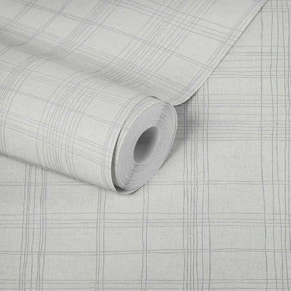 New York Threads Wallpaper - Metallic/White Grey - Discontinuing - BEST DEAL