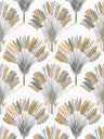 Watercolour Fan Trees Wallpaper - White/Grey - Discontinuing