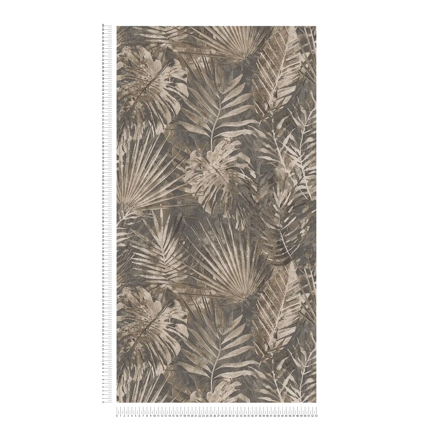 Forest Frame - Leaves Wallpaper - Anthracite