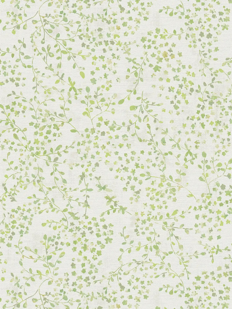 Sample - Tiny tendrils - green, white