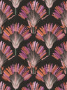 Watercolour Fan Trees Wallpaper - Black/Pink - Discontinuing