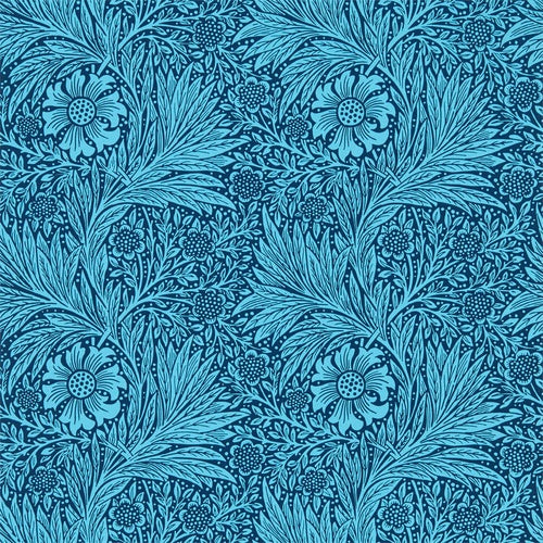 Marigold Wallpaper - Bright + Navy