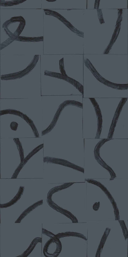 Cubic Routes Wallpaper - Antracite