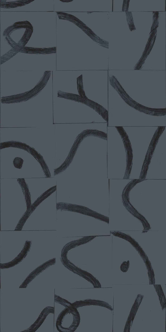 Cubic Routes Wallpaper - Antracite