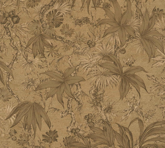 Sepia Memories - Jungle Wallpaper - Brown