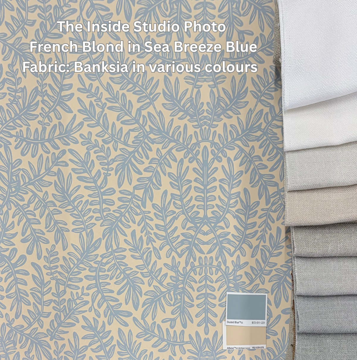 French Blond Wallpaper - Sea Breeze Blue