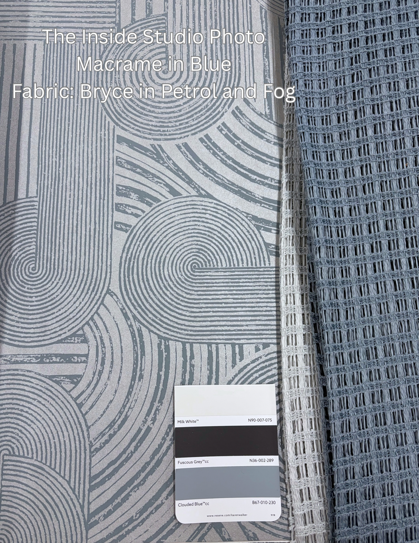 Macramé - Boho Geo Wallpaper - Blue - Discontinuing