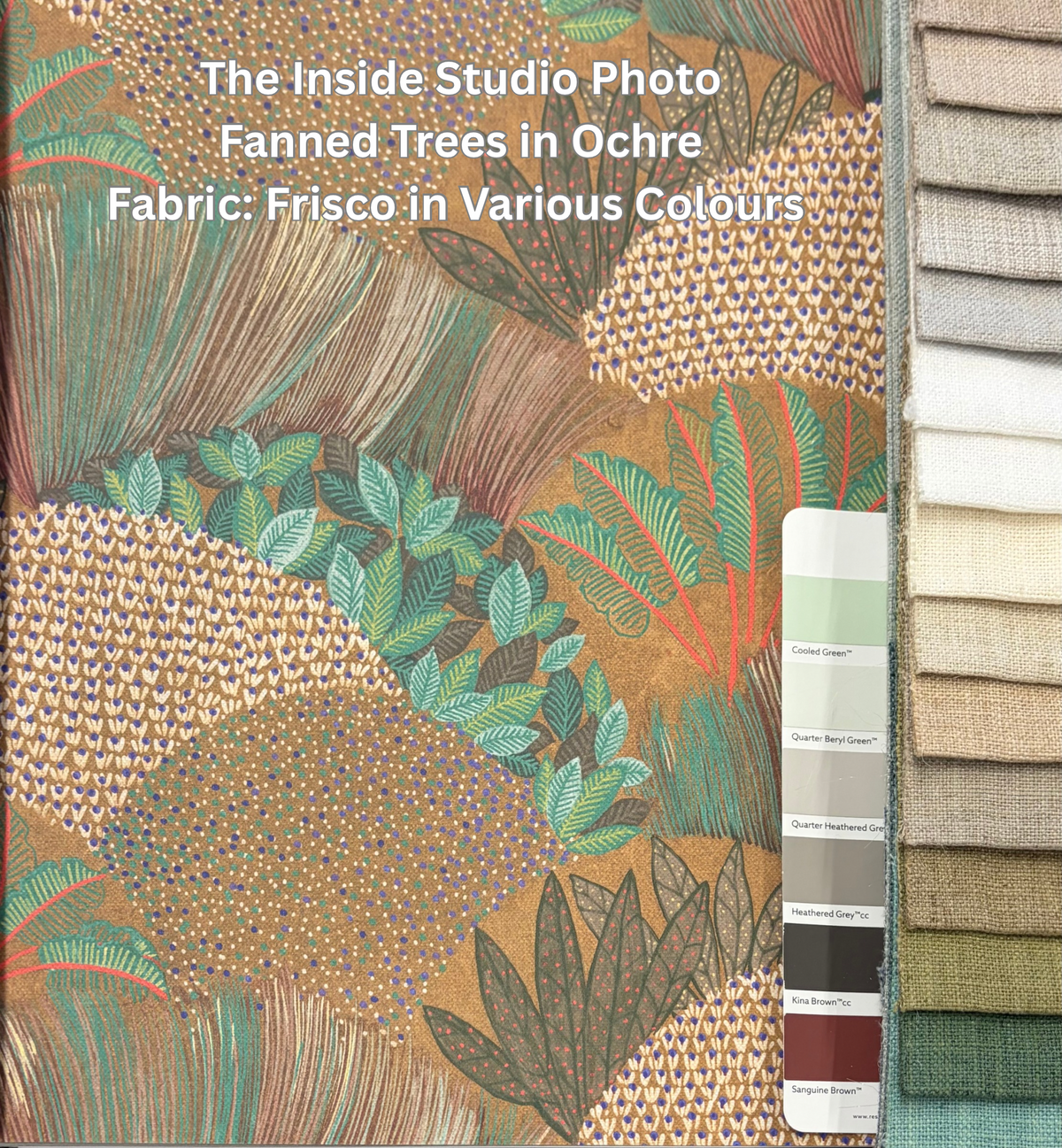 Fanned Trees Wallpaper - Ochre
