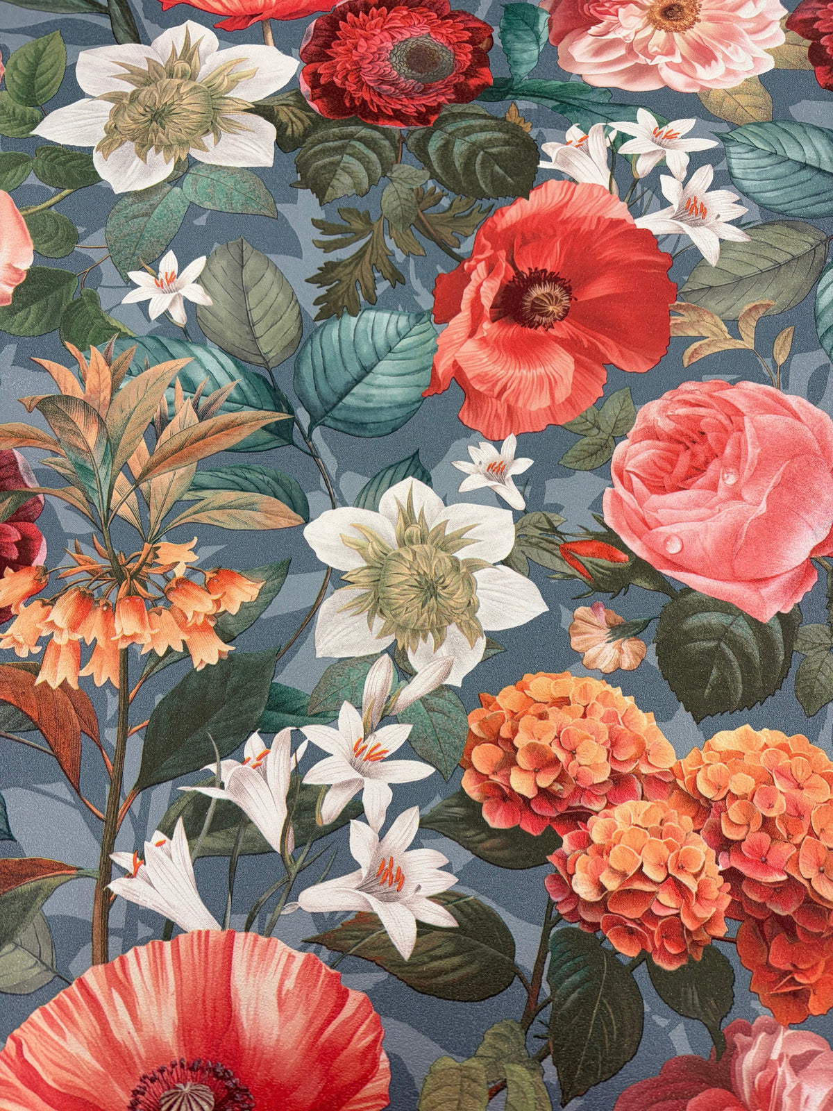Sample – Olivia Floral Wallpaper – Celadon
