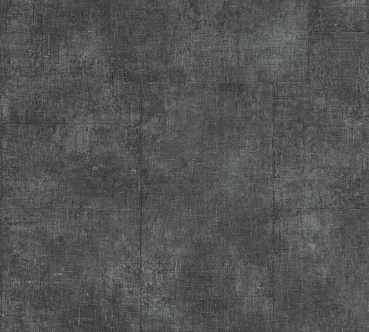 Rustic Industrial Vinyl Wallpaper - Black Charcoal - 60 Rolls Due September