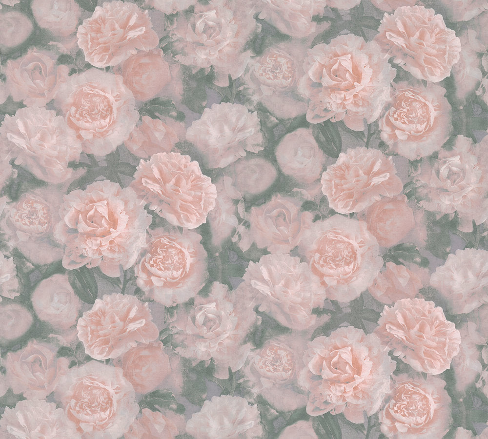Neue Bude Floral Wallpaper - Lightest Pink - Discontinuing