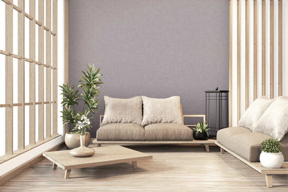 Soft Plain Plaster Wallpaper - Grey