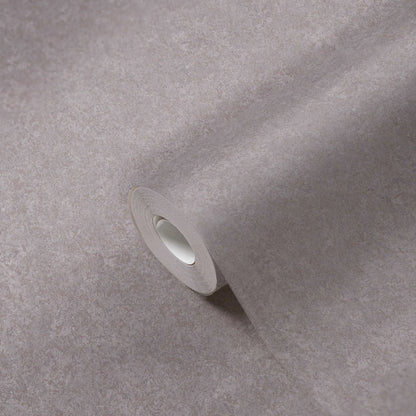 Soft Plain Plaster Wallpaper - Grey